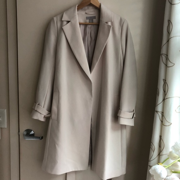 H&M Cream Knee-Length Coat Size 6 - Picture 4 of 11